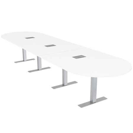 Skutchi Designs 45 in W, 165.75 in L, 29 in H, Engineered Wood Top, White HAR-RAC-46x168-T-ELEC-XD09